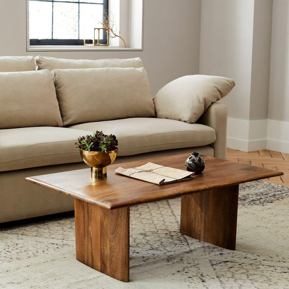Anton Solid Wood Coffee Table Rectangle west elm Australia